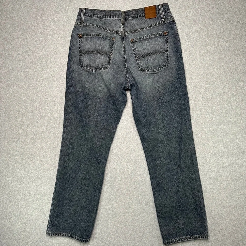 VTG Y2K Tommy Hilfiger Mens Jeans Dark Wash Straight Leg Premium Denim W34 L32